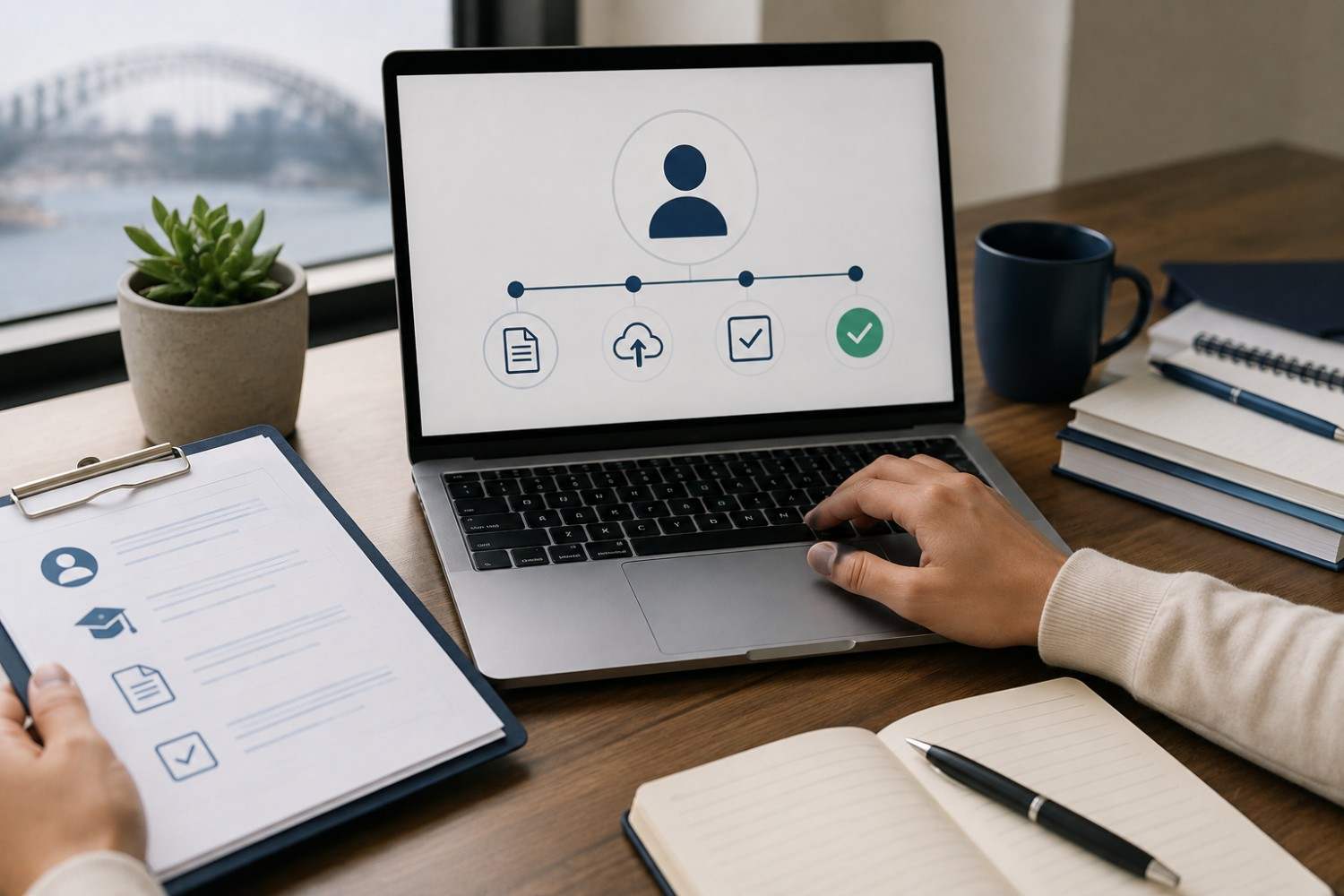 Sydney MBA application process with online submission, supporting documents, profile review and completion steps.